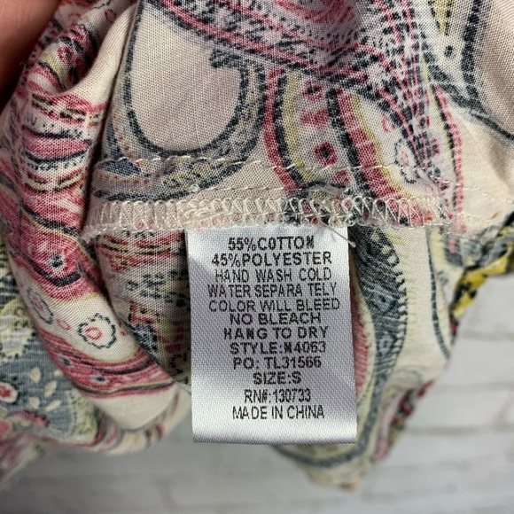 Umgee Boho Paisley Oversized Flowy Tunic MiniDress - Picture 8 of 9